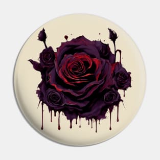 Gothic Bleeding Rose Pin