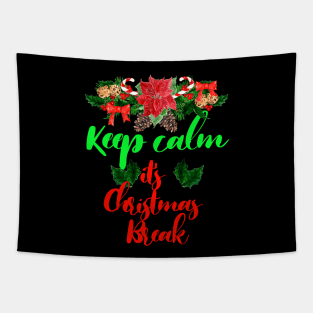 Keep Calm It's Christmas Break Tapestry