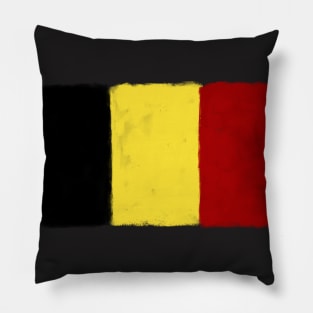 Belgium Grunge Flag Pillow