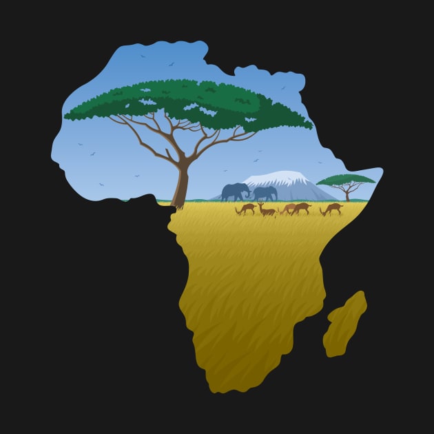 Africa Map Landscape 2 by Malchev