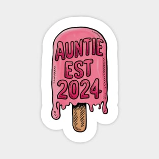 Promoted to Great Auntie Est 2024, Gift for Aunt Magnet