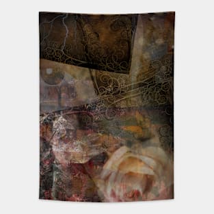 Rose flower in grunge abstract Tapestry