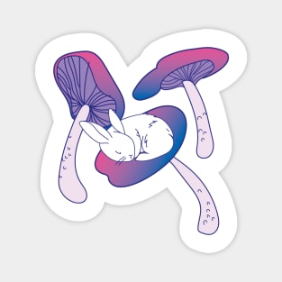 Bisexual bunny mushroom Magnet