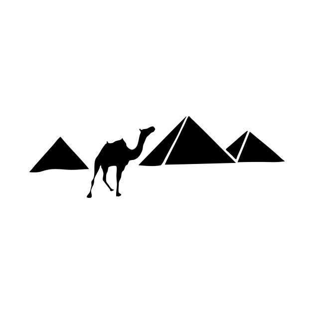 Pyramids of Giza, Egypt (Camel) Silhouette - Egypt - T-Shirt | TeePublic