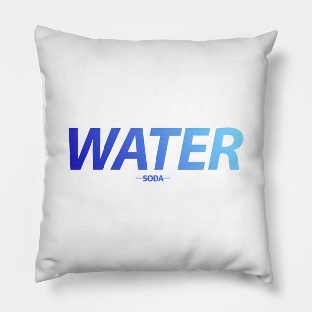 Water Not Soda Hydro Homies Blue Gradient Pillow by felixbunny