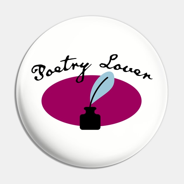 Poetry Lover Pin by schlag.art