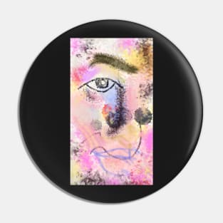 The Face Abstract Art Grafititee Design Pin