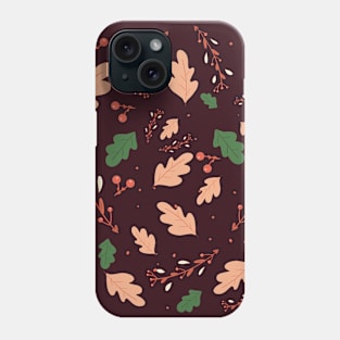 Christmas leaf pattern Phone Case