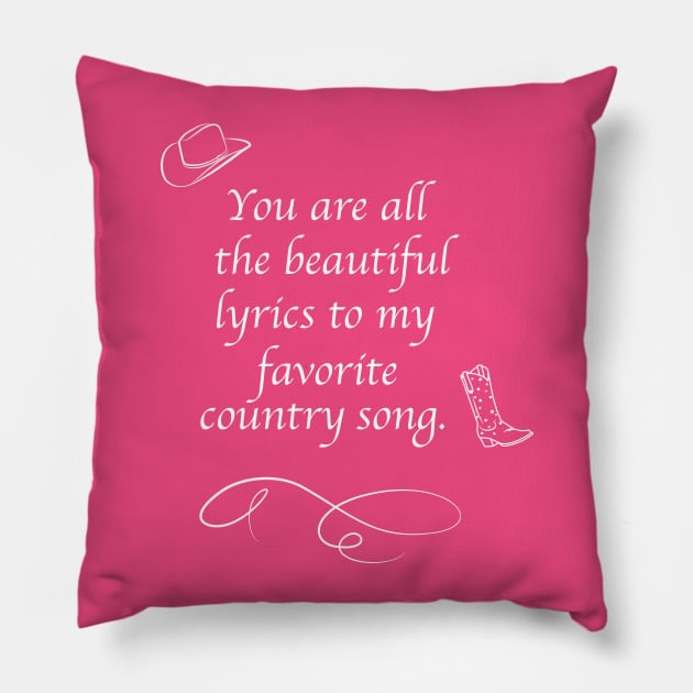 My Country Lyrics Pillow by Sarah Butler