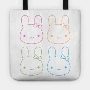 Kawaii Pastel Bunny Bows Tote