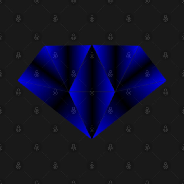 blue geometric diamond by SAMUEL FORMAS