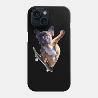 French Bulldog Dog Dogs Skateboard Skating Skateboarding Phone Case