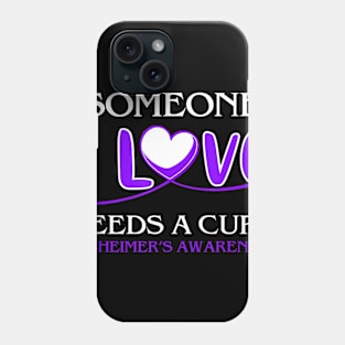 SOMEONE I LOVE WITH ALZHEIMER AWARENESS PURPLE Gift Phone Case