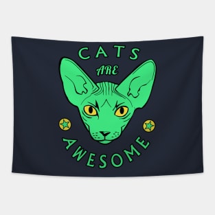 Cool Cats Design: Cats Are Awesome Tapestry