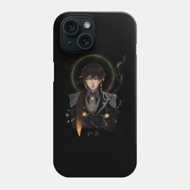 Zhongli Morax Rex Lapis by Keat Phone Case by Elinor Keat