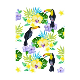 Watercolour Toucan Birds T-Shirt