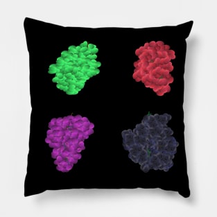 Colorful Grapes (Black) Pillow