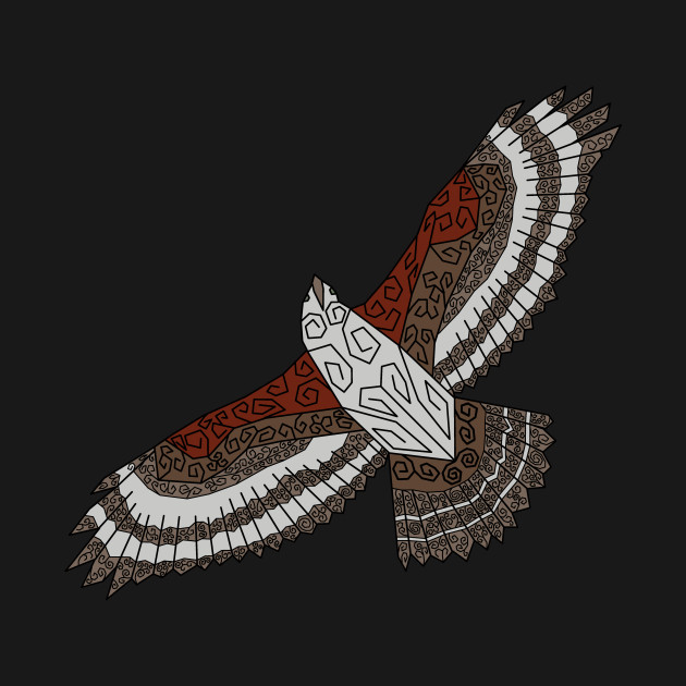 Paul's cancer support hawk by Toonatwilldesigns