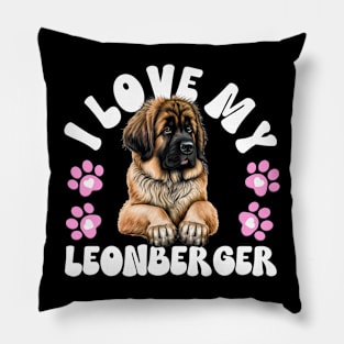 I Love My Leonberger Pillow