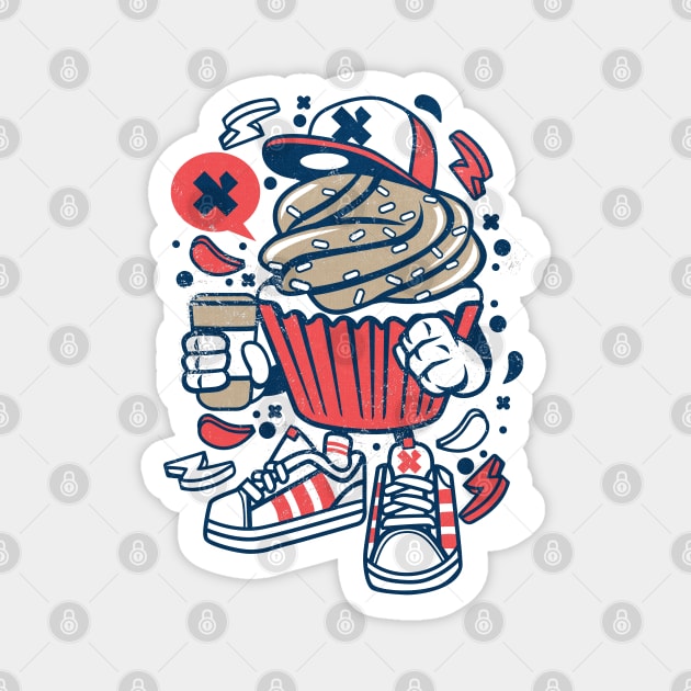 Cupcake Cartoon Magnet by EddieBalevo