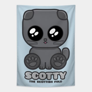 Scotty The Scottish Fold - Text Tapestry