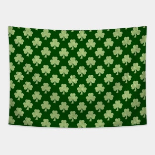 Shamrock Clover Polka dots St. Patrick's Day green pattern Tapestry