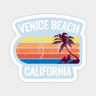 Vintage Style Venice Beach California Design Magnet