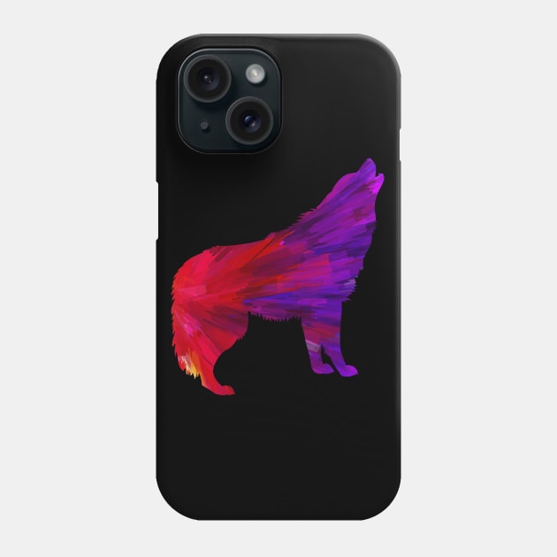 Abstract Wolf Silhouette Phone Case by Dreamer