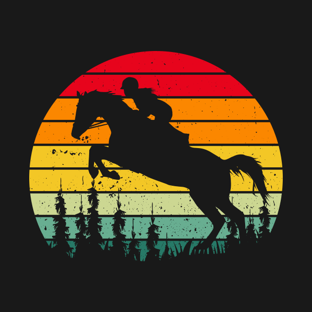 Equestrian Retro Horses Vintage Rider by Foxxy Merch