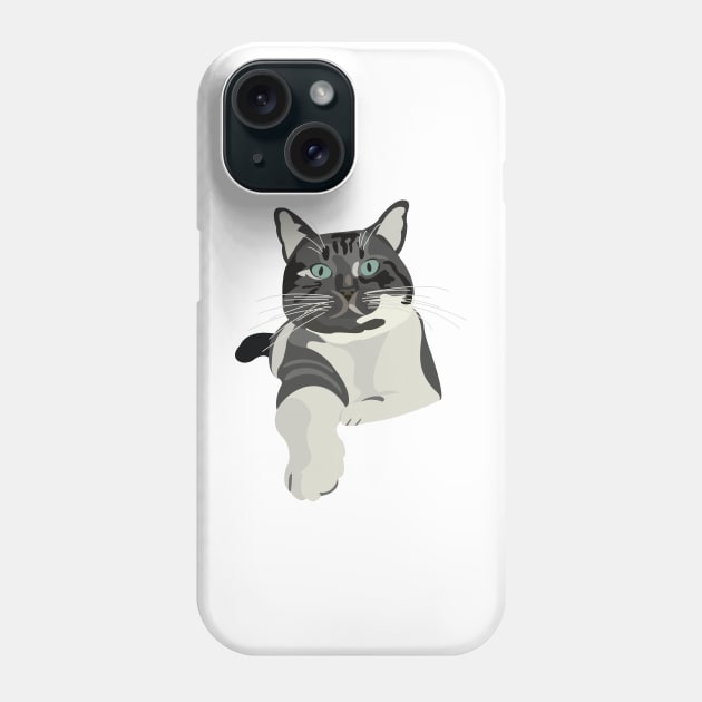 Kitty Cat Laying Down Phone Case by simonescha