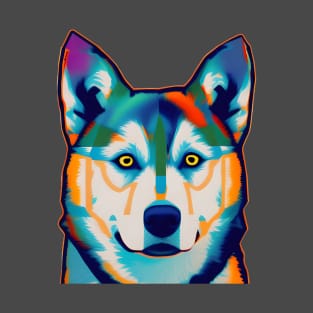 Pop Art Husky Dog T-Shirt