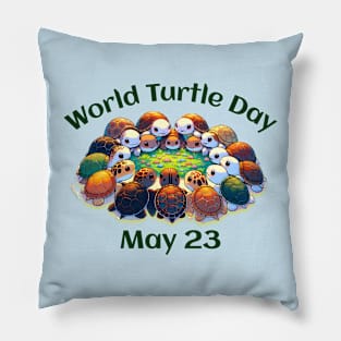 World Turtles Day Celebration Pillow