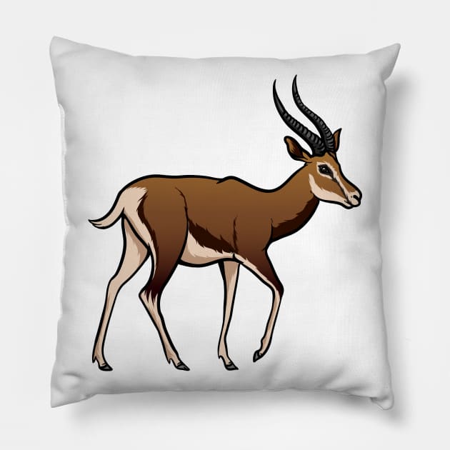 Gazelle Pillow by Sticker Steve