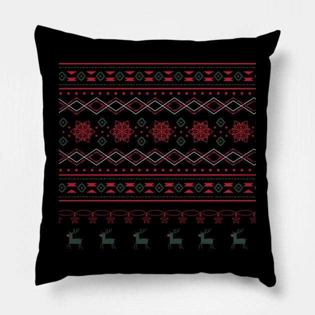 Classic Chrismas Sweater Pillow by BloomInOctober