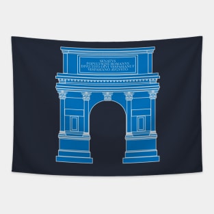 Arch of Titus (blue) Tapestry