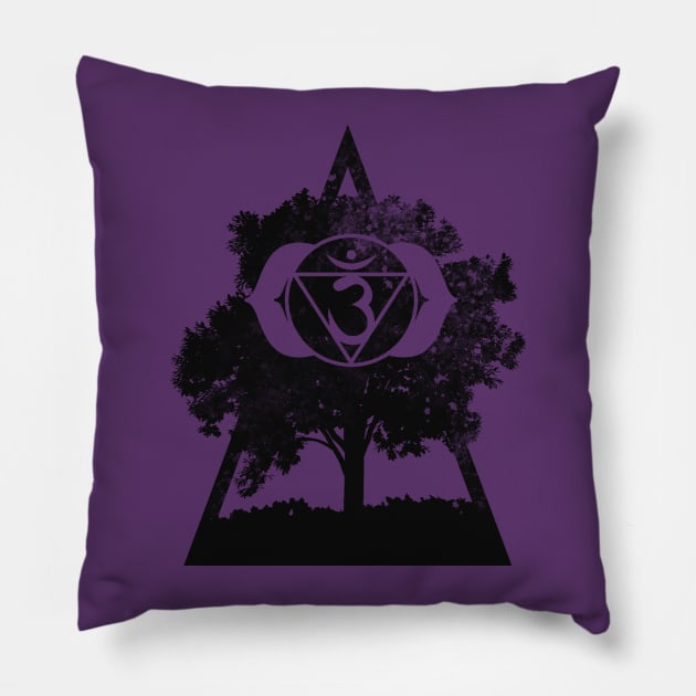 Ajna - Third Eye Chakra - Awareness Tree Pillow by Detaman83