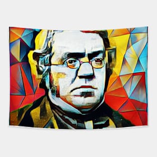 William Makepeace Thackeray Abstract Portrait | William Makepeace Thackeray Abstract Artwork 15 Tapestry