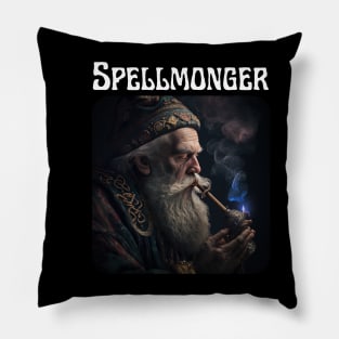 Spellmonger - after a nice day of wizardry (no text) Pillow