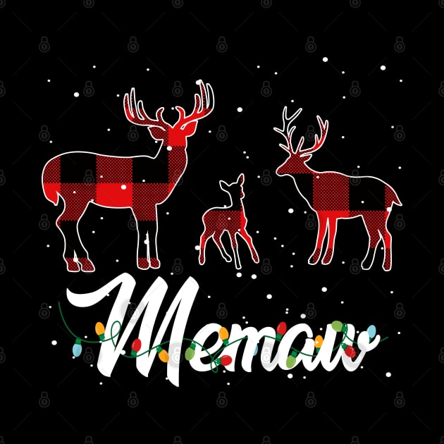 Memaw Reindeer Plaid Pajama Shirt Family Christmas by intelus