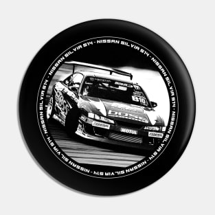 NISSAN SILVIA S14 KOUKI Black 'N White 4 (Black Version) Pin