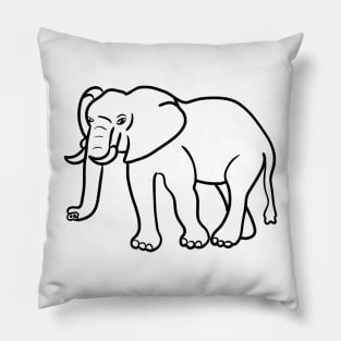 Stick figure elephant Pillow