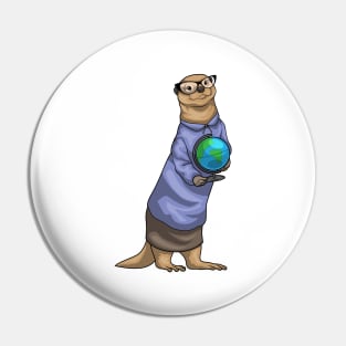 Otter Teacher Globe History Pin
