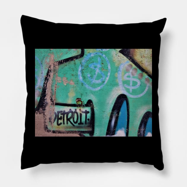 Detroit Graphic Pillow by ThomasGallant