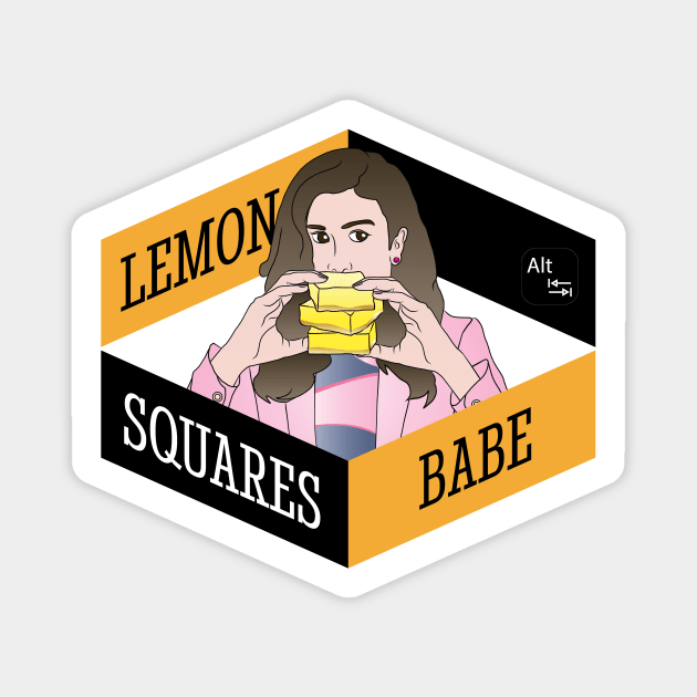 Kim’s Convenience Shannon Lemon Squares Babe Magnet by AltTabStudio