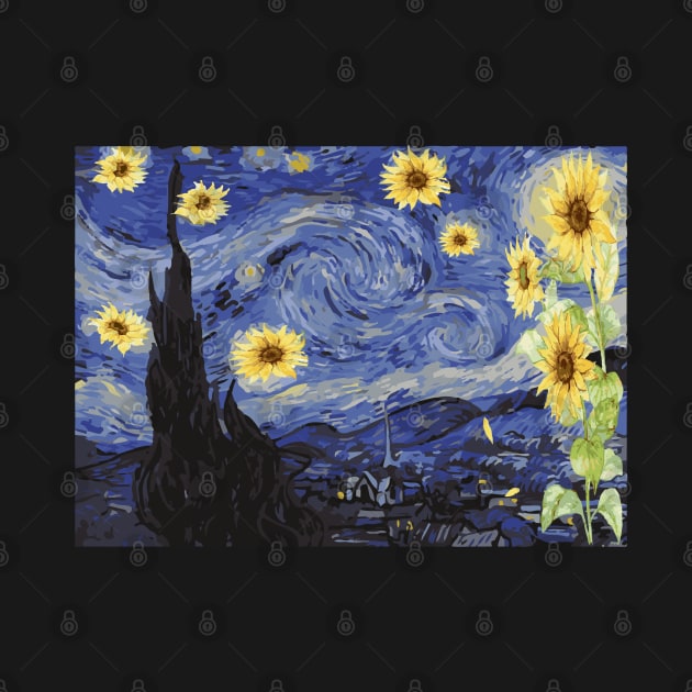 the sunflowers starry night. by Serotonin