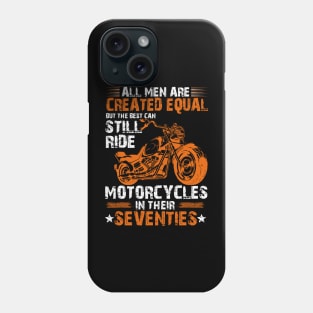 Vintage Mens Grandpa Motorcycle Biker Birthday 70 Years Old Phone Case