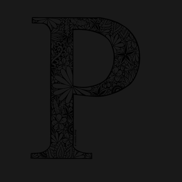 Floral letter Capital P by Shaseldine