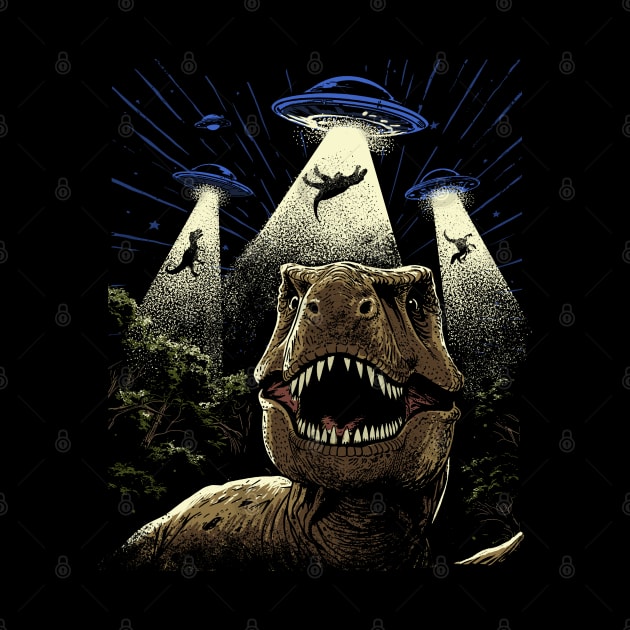 T-Rex Alien Encounter by GoshWow 