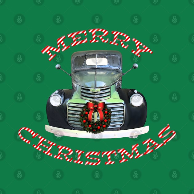 Vintage GMC Pickup Truck Christmas Design by Roly Poly Roundabout