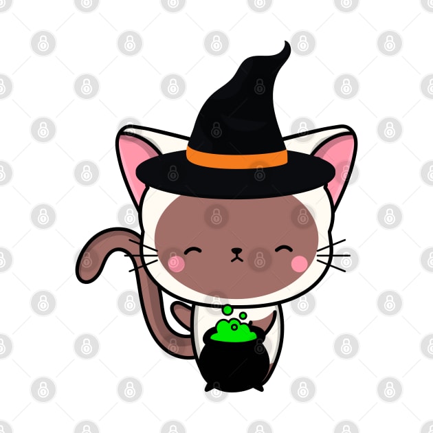 Cute white cat is a witch by Pet Station